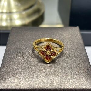 ❣️❣️💕 Buccellati Gold and Red Rings 💕💞💕💞